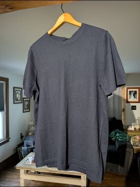 NAADAM Navy Short-Sleeve Cashmere Tee